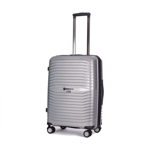 Stratic Bright + 4-Rollen Trolley M 66 cm - Silver