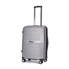 Stratic Bright + 4-Rollen Trolley M 66 cm - Silver