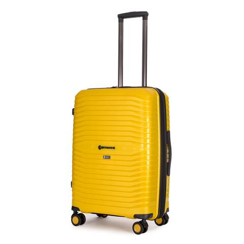 Stratic Bright + 4-Rollen Trolley M 66 cm - Yellow Gold