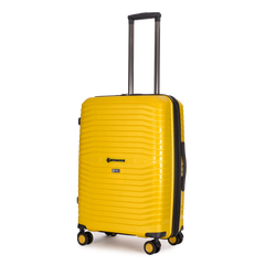 Stratic Bright + 4-Rollen Trolley M 66 cm - Yellow Gold