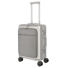 Travelite Next 4-Rollen Trolley S mit Vortasche - Silber