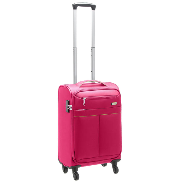d&n Travel Line 6704 4-Rollen Kabinentrolley 55 cm - pink