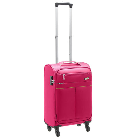 d&n Travel Line 6704 4-Rollen Kabinentrolley 55 cm - pink