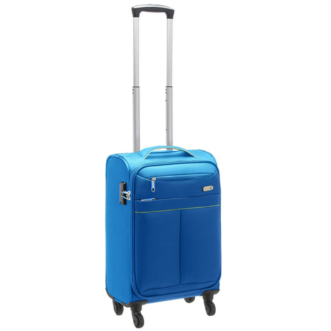 d&n Travel Line 6704 4-Rollen Kabinentrolley 55 cm - blau