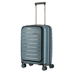 Travelite Air Base 4-Rollen Kabinentrolley mit Vortasche 55 cm - Eisblau