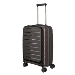 Travelite Air Base 4-Rollen Kabinentrolley mit Vortasche 55 cm - Coffee