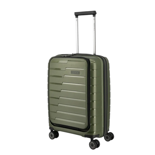 Travelite Air Base 4-Rollen Kabinentrolley mit Vortasche 55 cm - Olive