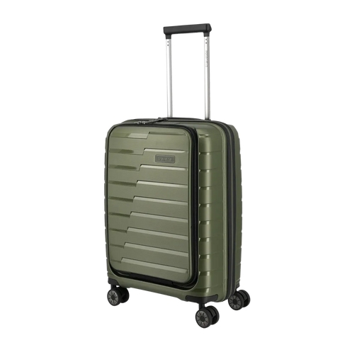 Travelite Air Base 4-Rollen Kabinentrolley mit Vortasche 55 cm - Olive