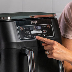 Ninja [AF300EU] 2 Large Frying Compartments, 6 Functions, 2470 W, 2 Independent Garzones, 7.6 Litres, 65% Save Energy Costs