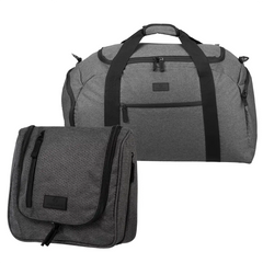 koffer-direkt.de Set M Kulturtasche + Reisetasche M - GREY BEE