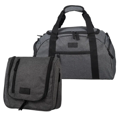 koffer-direkt.de Set S Kulturtasche + Reisetasche S - GREY BEE