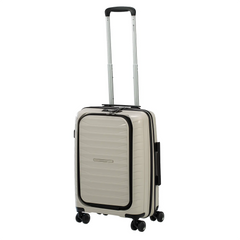koffer-direkt.de PP15 4-Rollen Trolley S mit Laptopfach 55 cm - Light Beige