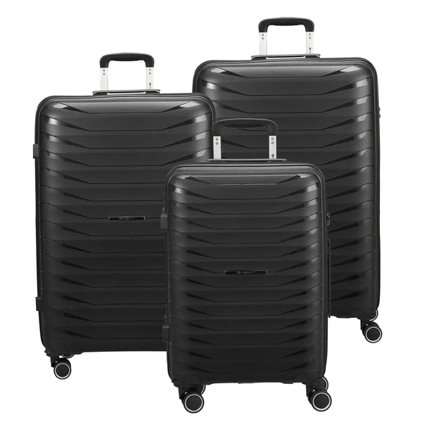 Franky PP15 4-Rollen Kofferset L/M/S - Black