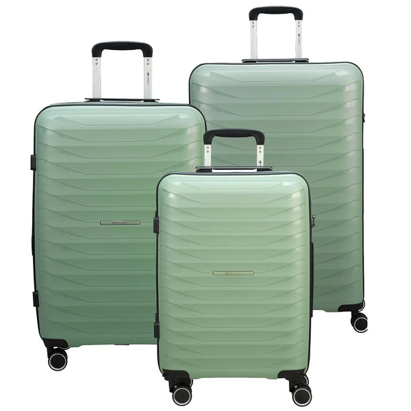 Franky PP15 4-Rollen Kofferset L/M/S - Light Green