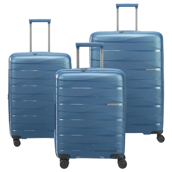 koffer-direkt.de PP21 4-Rollen Kofferset L/M/S - Blue Metallic