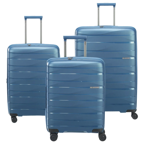 koffer-direkt.de PP21 4-Rollen Kofferset L/M/S - Blue Metallic