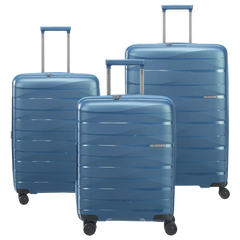 koffer-direkt.de PP21 4-Rollen Kofferset L/M/S - Blue Metallic