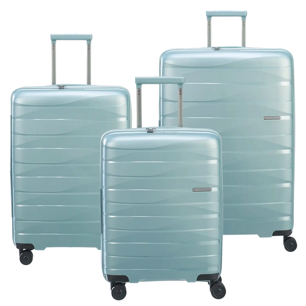 koffer-direkt.de PP21 4-Rollen Kofferset L/M/S - Green Metallic