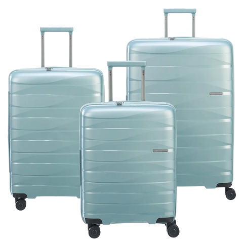 koffer-direkt.de PP21 4-Rollen Kofferset L/M/S - Green Metallic