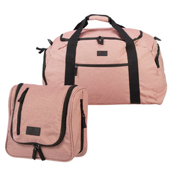 koffer-direkt.de Set M Kulturtasche + Reisetasche M - Rose